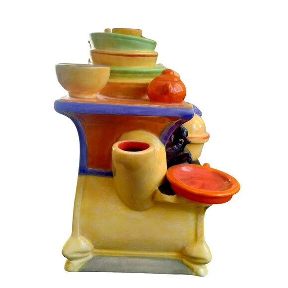 Department 56 Toot & Puddle Ceramic Stovetop Teapot With Colorful Cookware Desig - Picture 4 of 10